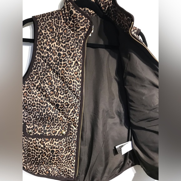 J. Crew Leopard Puffer Vest - Picture 4 of 5